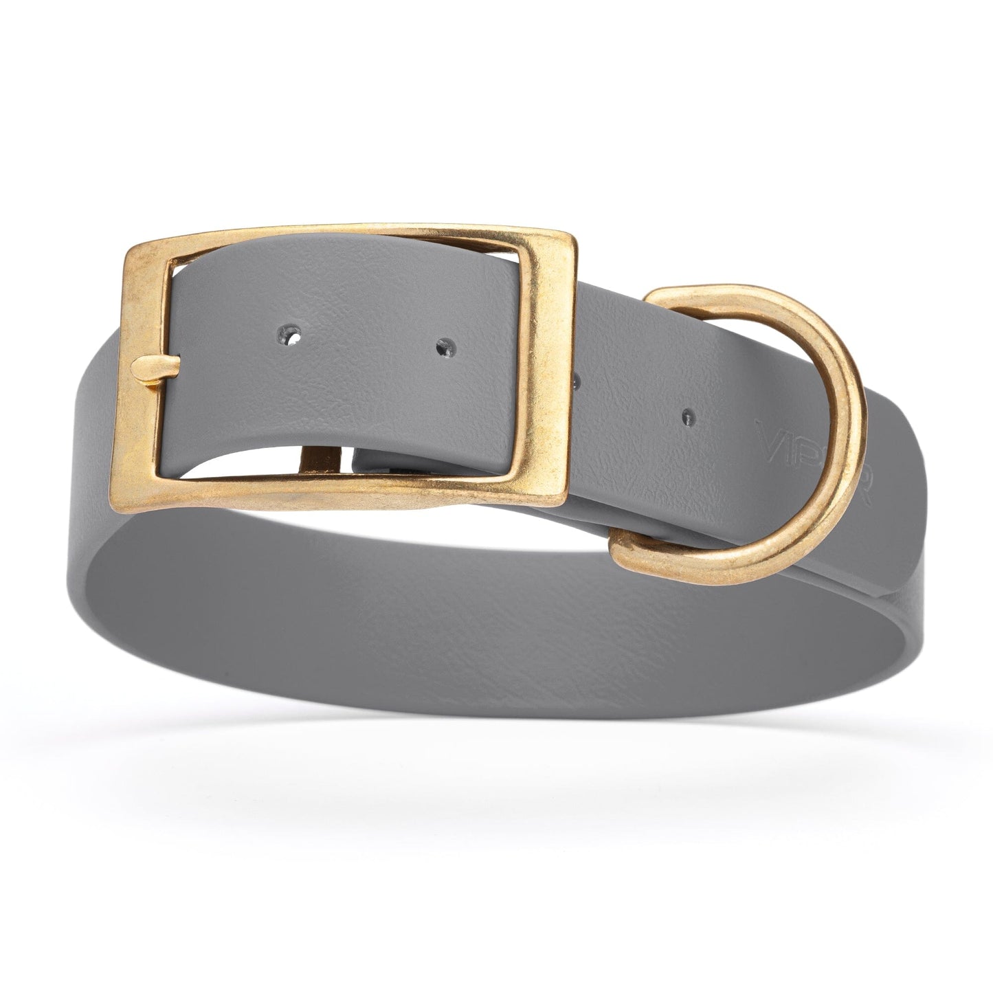 Viper Biothane Waterproof Dog Collar - Brass Hardware - 1.5in Wide, Size L (16 to 20 inches)