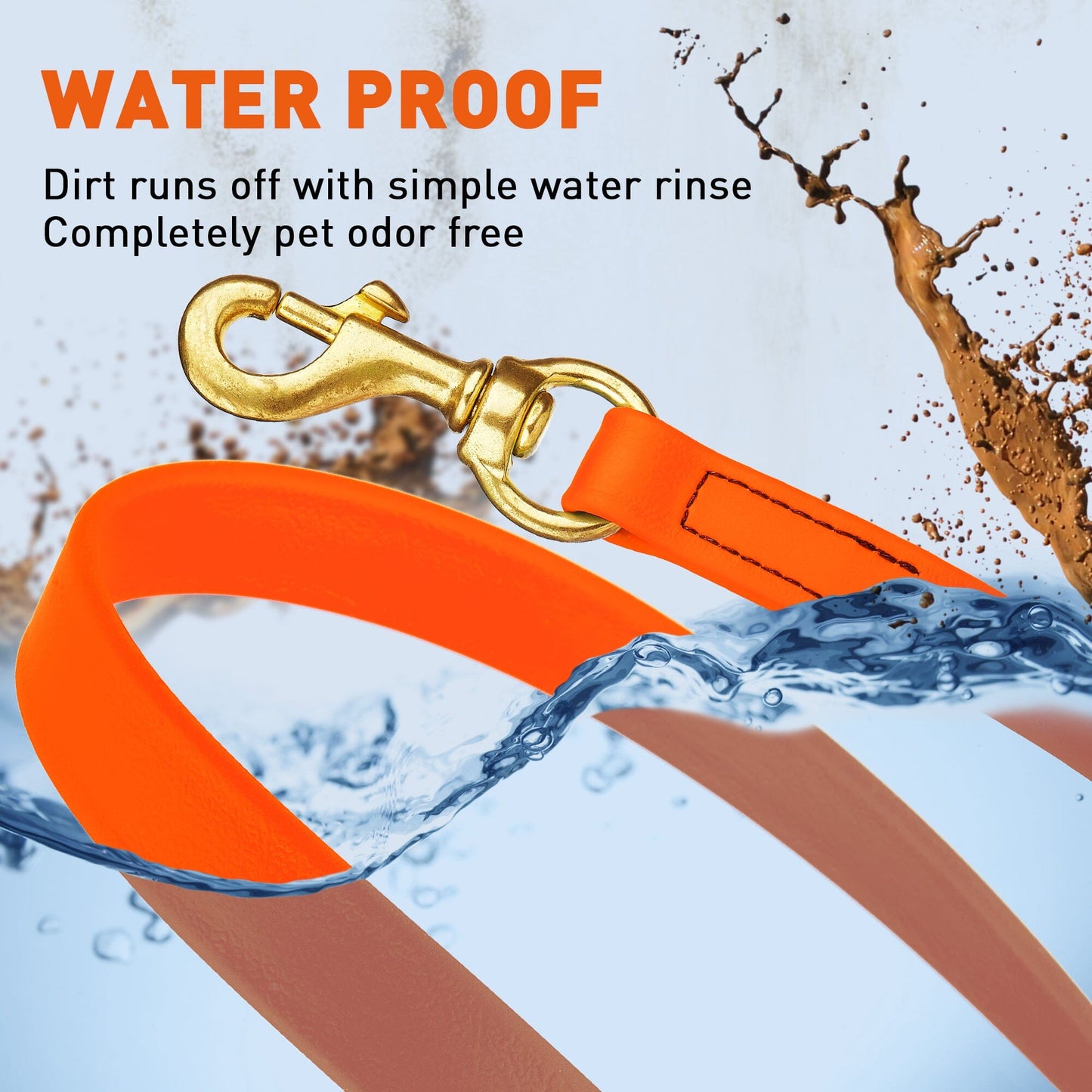 Viper Biothane Long Line 15 ft Lead with Brass Hardware