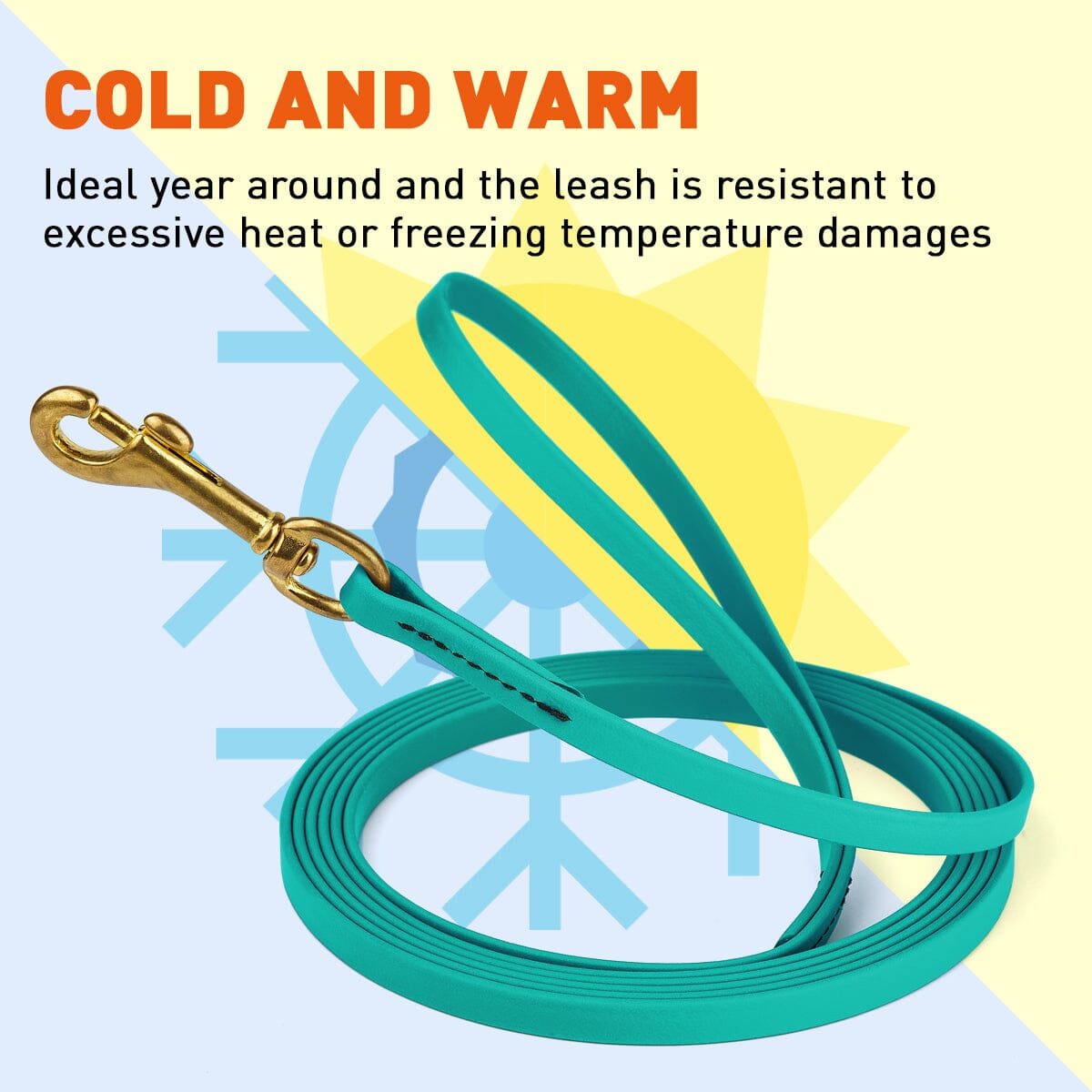 Viper Biothane Long Line 15 ft Lead with Brass Hardware