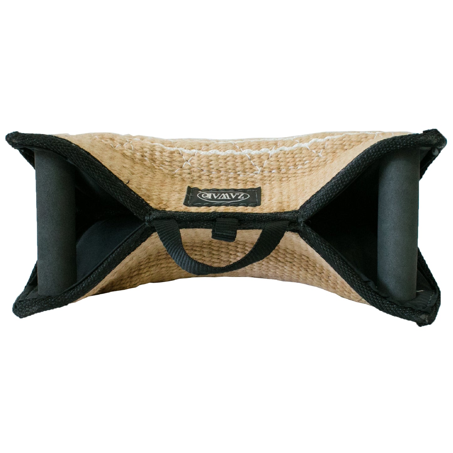 Zawar Jute Structured Bite Pillow - Double Handle Model