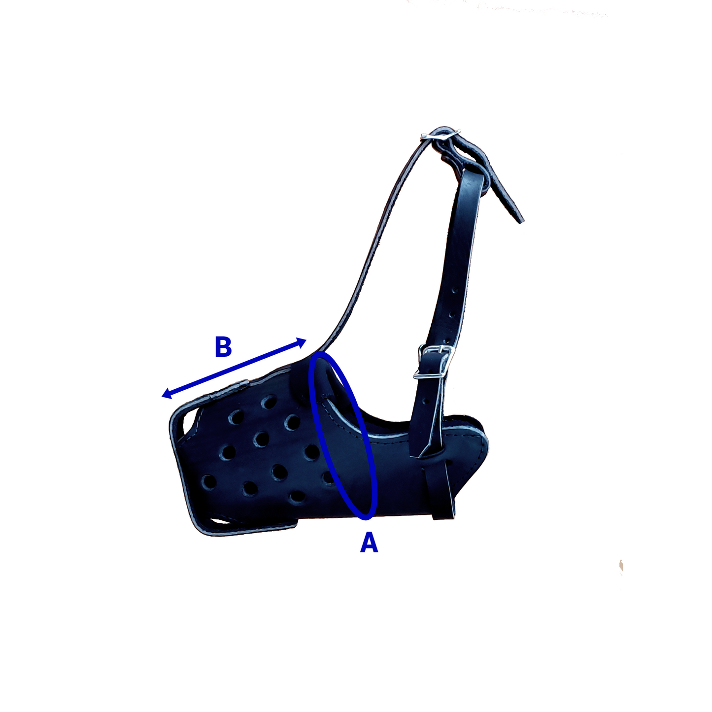 Zawar Belgian Malinois Genuine Leather Immobilization Muzzle