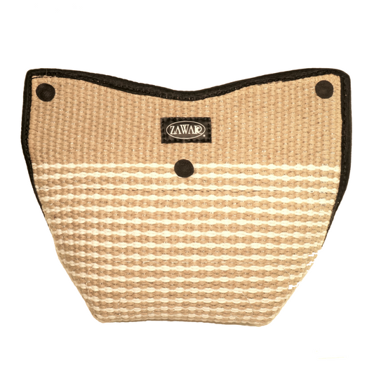 Zawar Jute Structured Bite Pillow - Triple Handle Standard Model