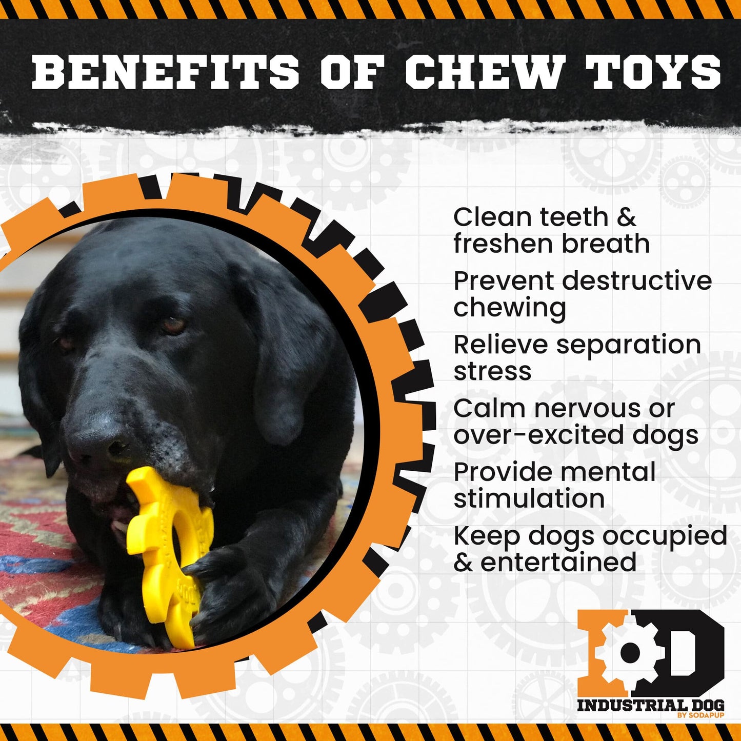 ID Circular Saw Blade Ultra Durable Nylon Dog Chew Toy