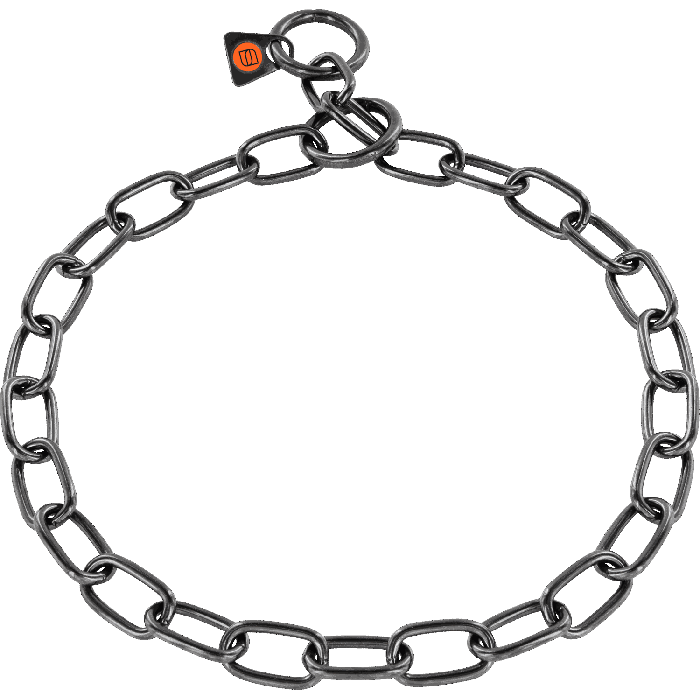 Herm Sprenger - Short Link Fur Saver Collar - Black Stainless Steel,4mm