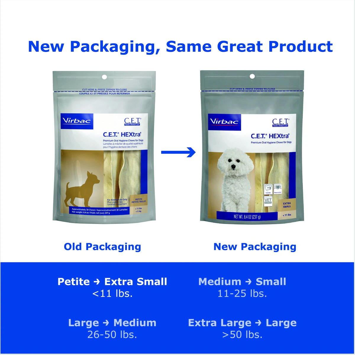 C.E.T. HEXtra Dental Chews for Extra Small Dogs Under 11 lbs