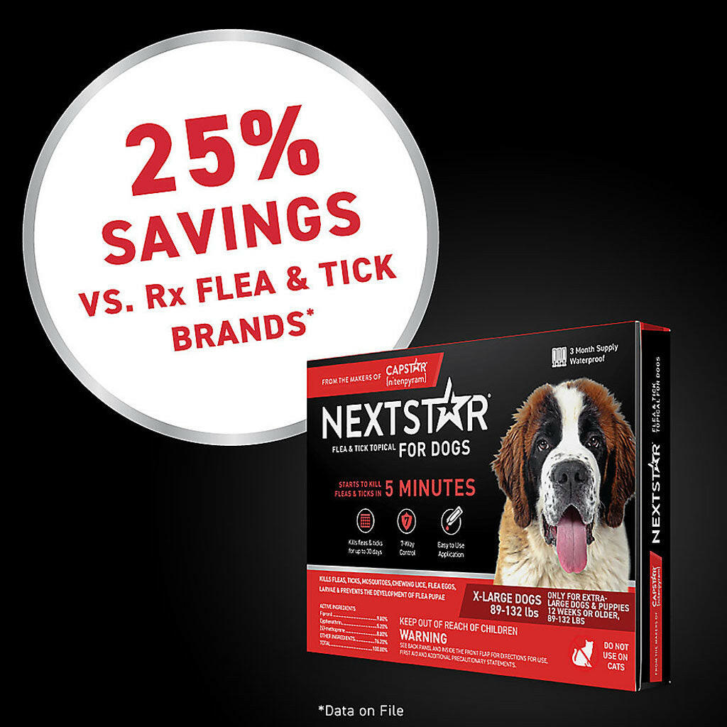 Nextstar Flea & Tick Topical for X-Large Dogs, 89-132 lbs