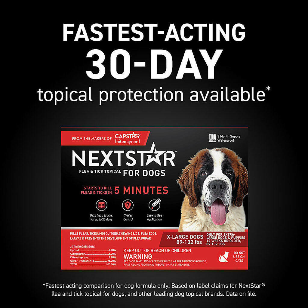 Nextstar Flea & Tick Topical for X-Large Dogs, 89-132 lbs