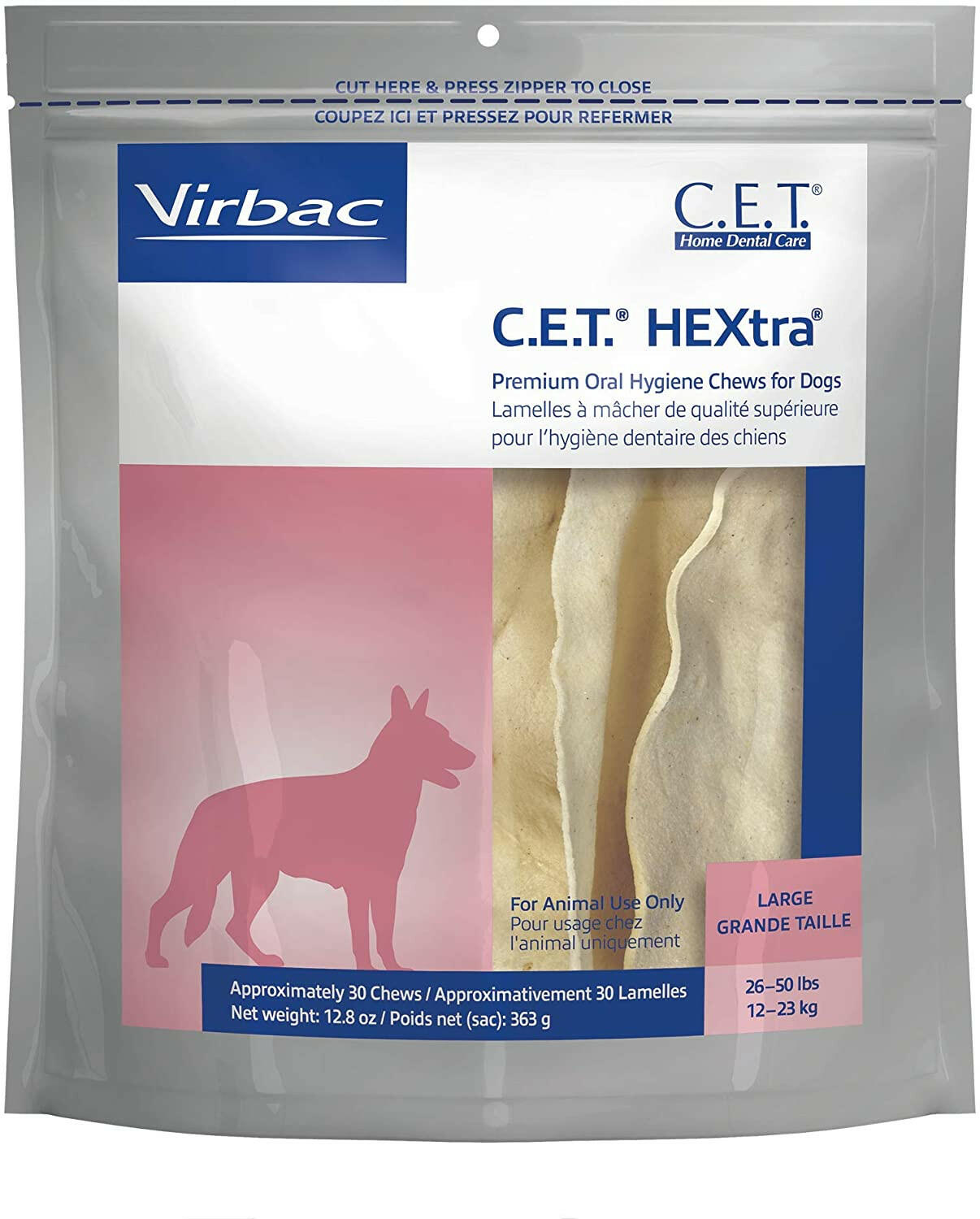 C.E.T. HEXtra Dental Chews for Medium Dogs 26-50 lbs