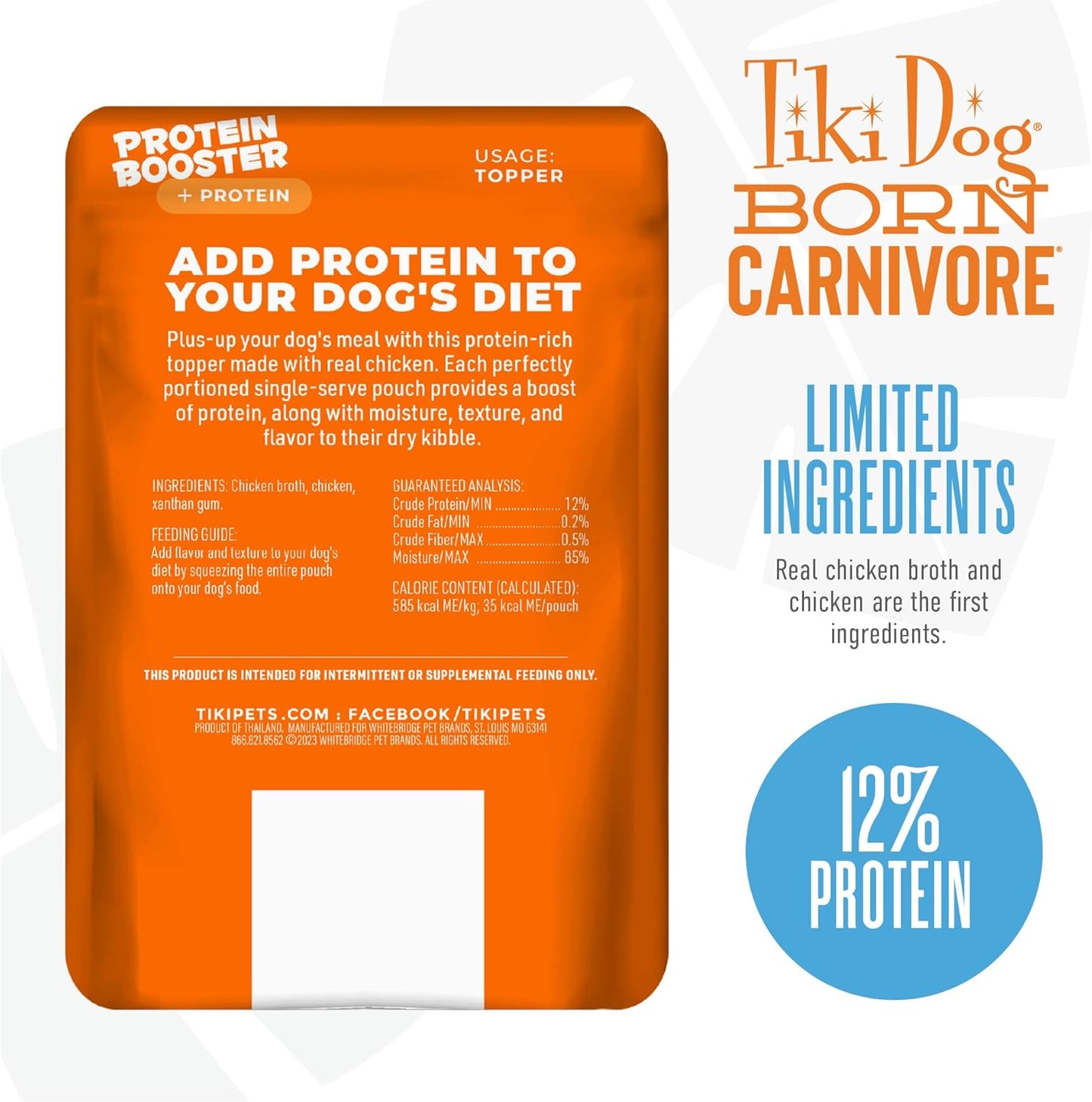 Tiki Dog Carnivore Topper Chicken 2.1oz