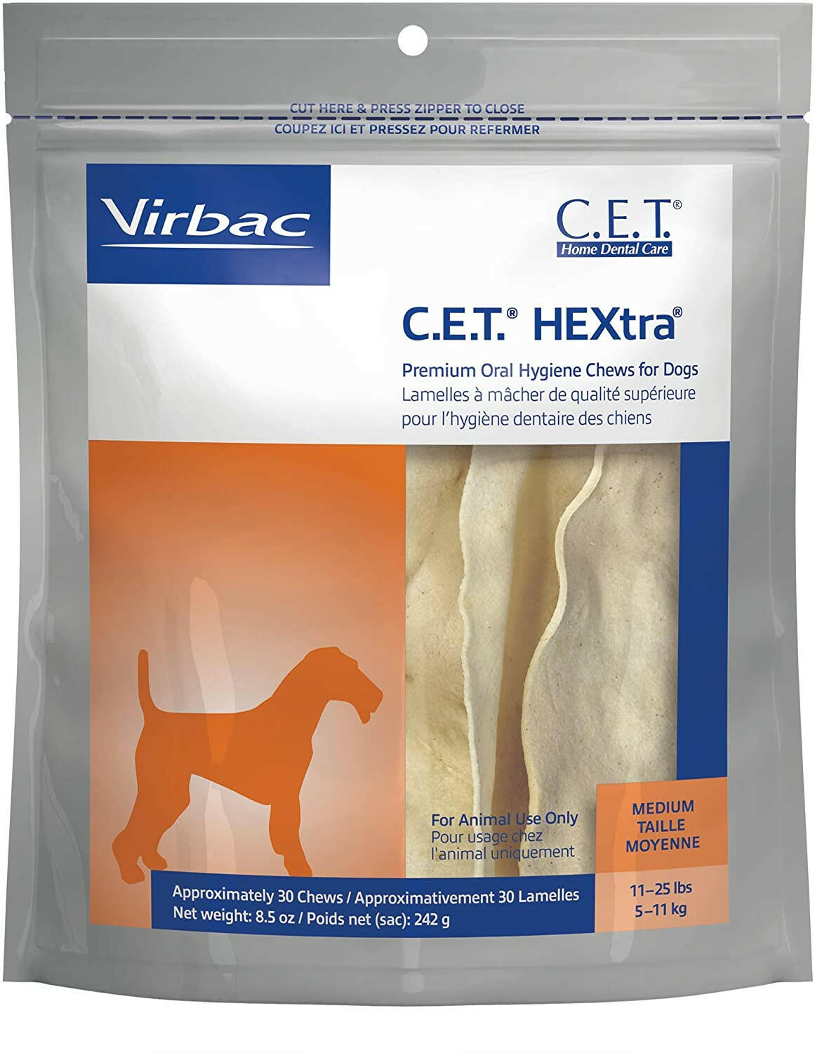 C.E.T. HEXtra Dental Chews for Small Dogs 11-25 lbs