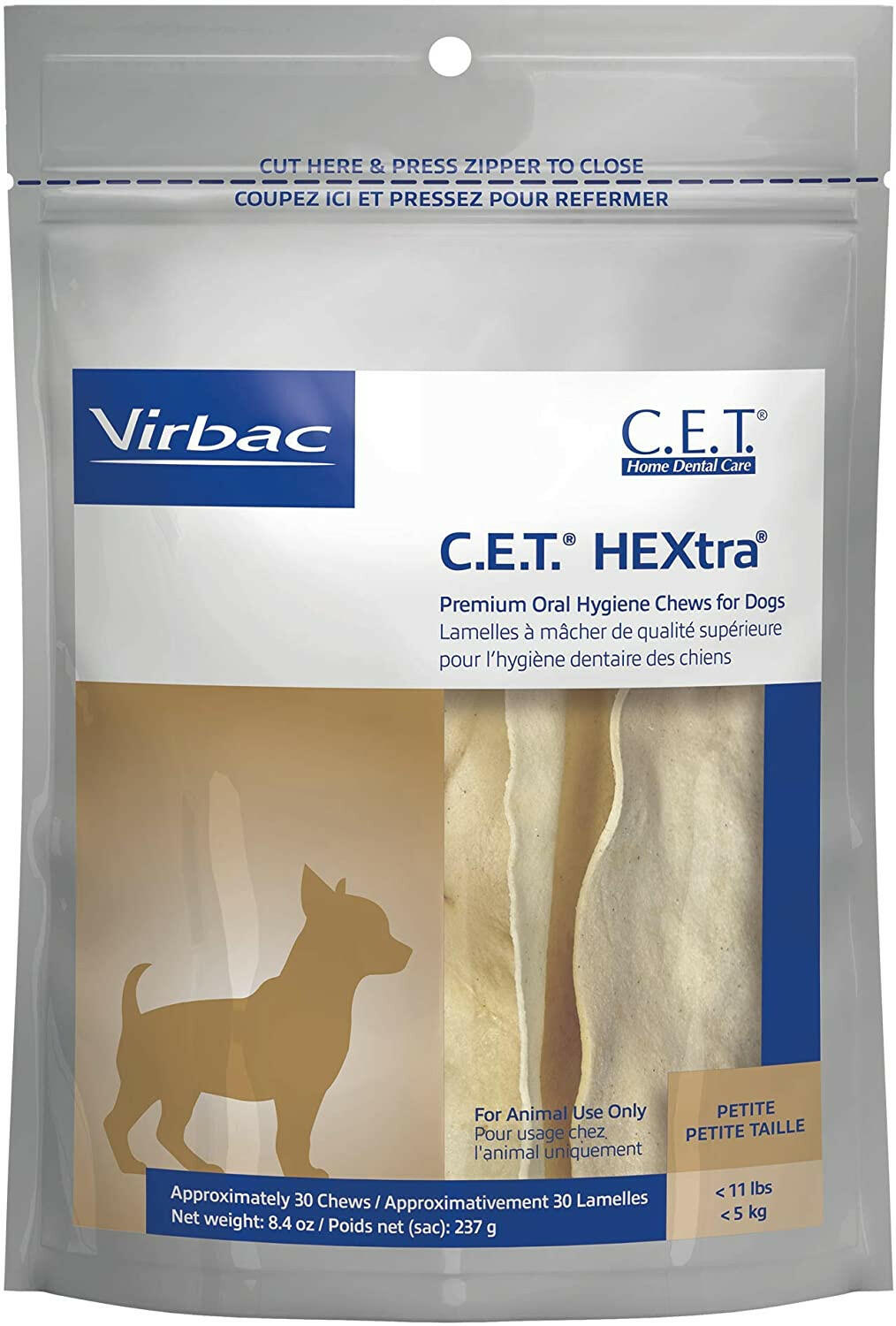 C.E.T. HEXtra Dental Chews for Extra Small Dogs Under 11 lbs