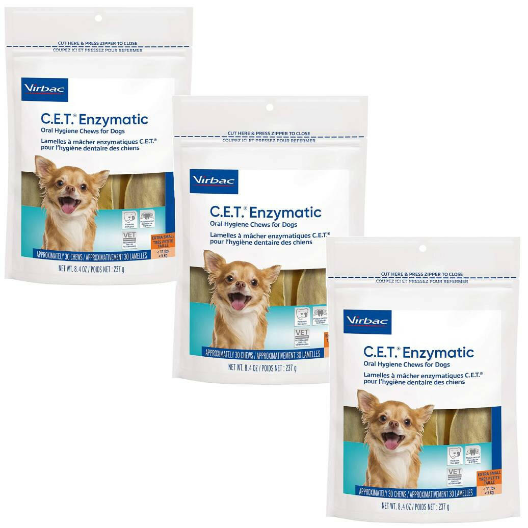 C.E.T. Enzymatic Dental Chews for Extra Small Dogs Under 11 lbs