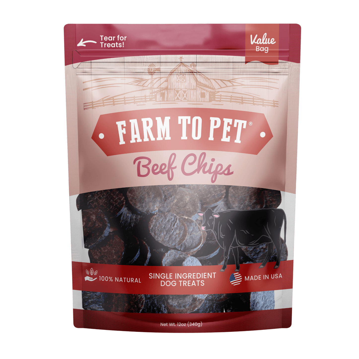 Farm to Pet Beef Chips for Dogs