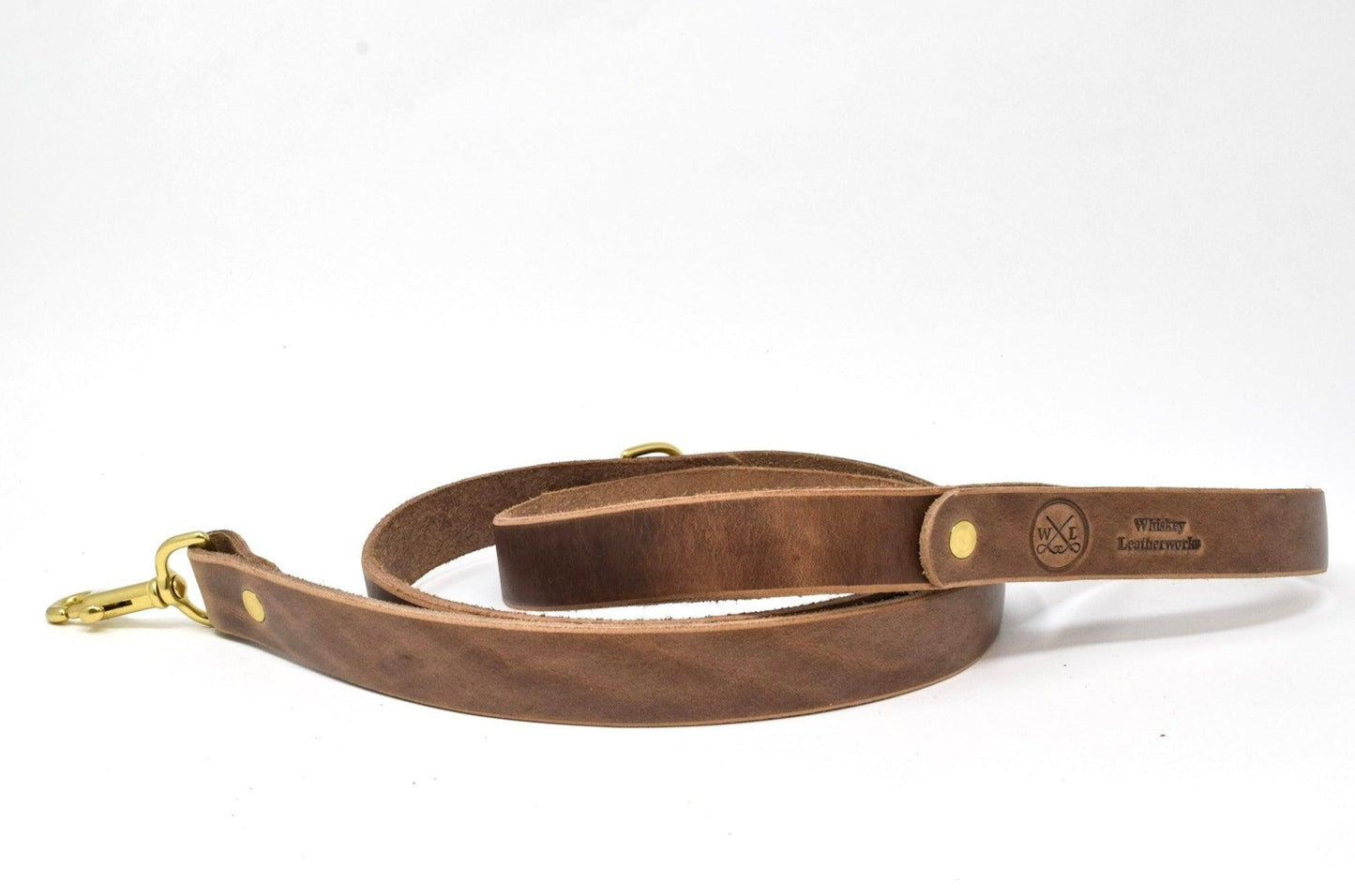 Whiskey Leather Works Full Leather Dog Leash