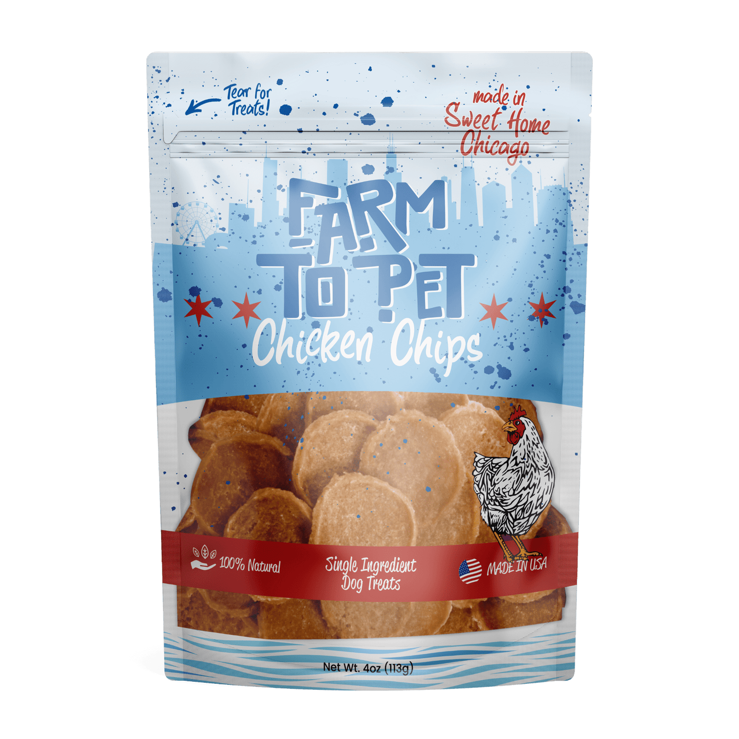 Farm to Pet Chicago Chicken Chips for Dogs