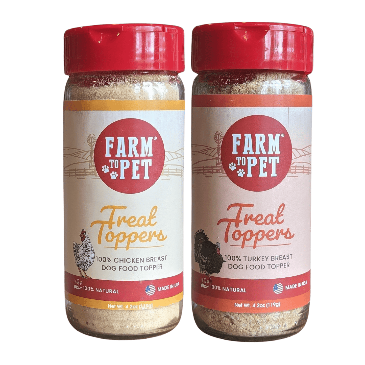 Farm to Pet Chicken & Turkey Dog Food Topper Bundle