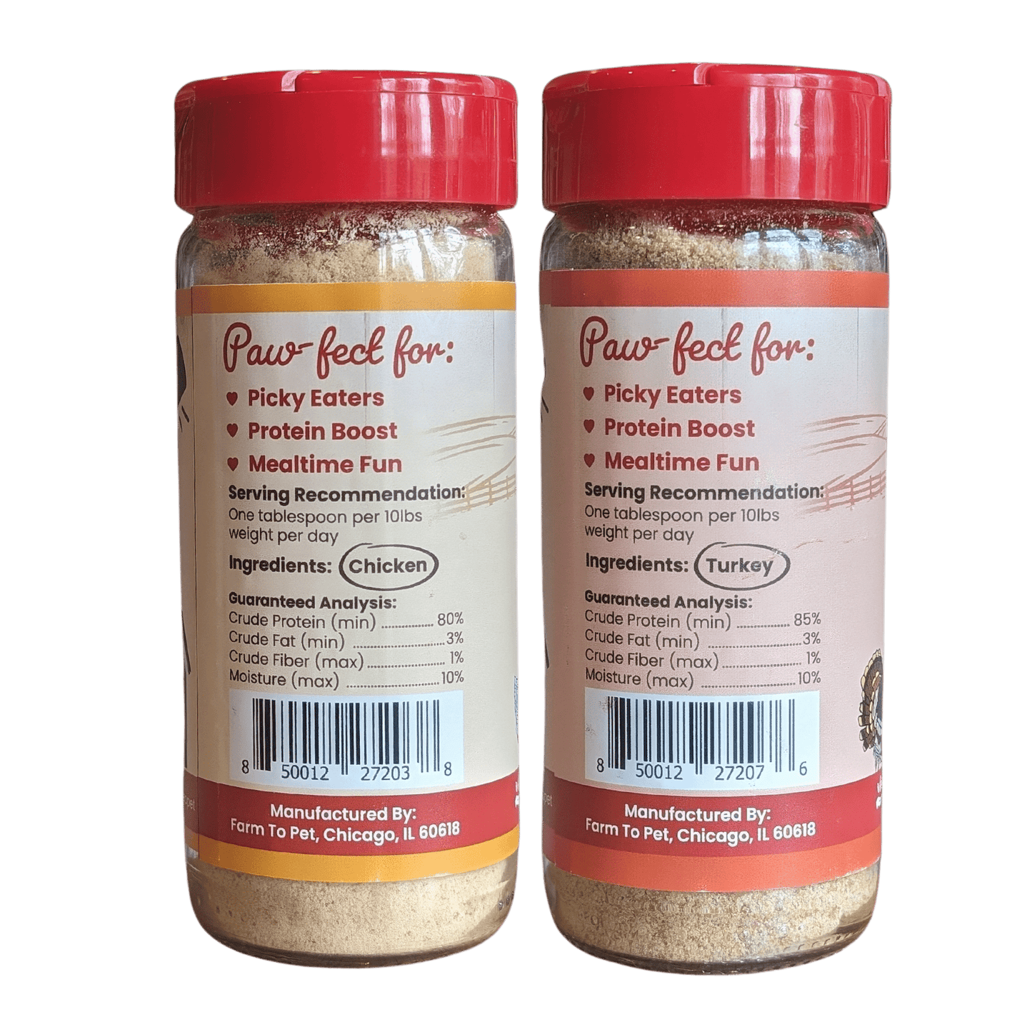 Farm to Pet Chicken & Turkey Dog Food Topper Bundle