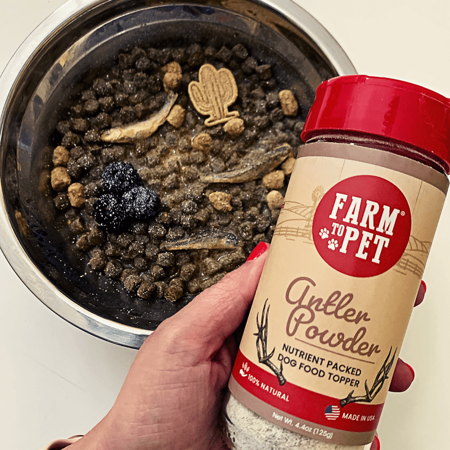 Farm to Pet Antler Powder Dog Food Topper