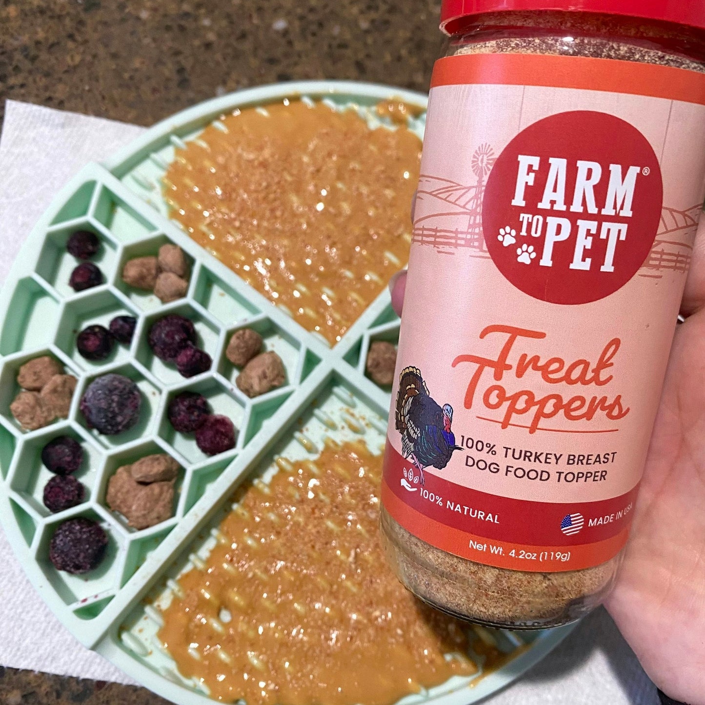 Farm to Pet Turkey Treat Dog Food Topper