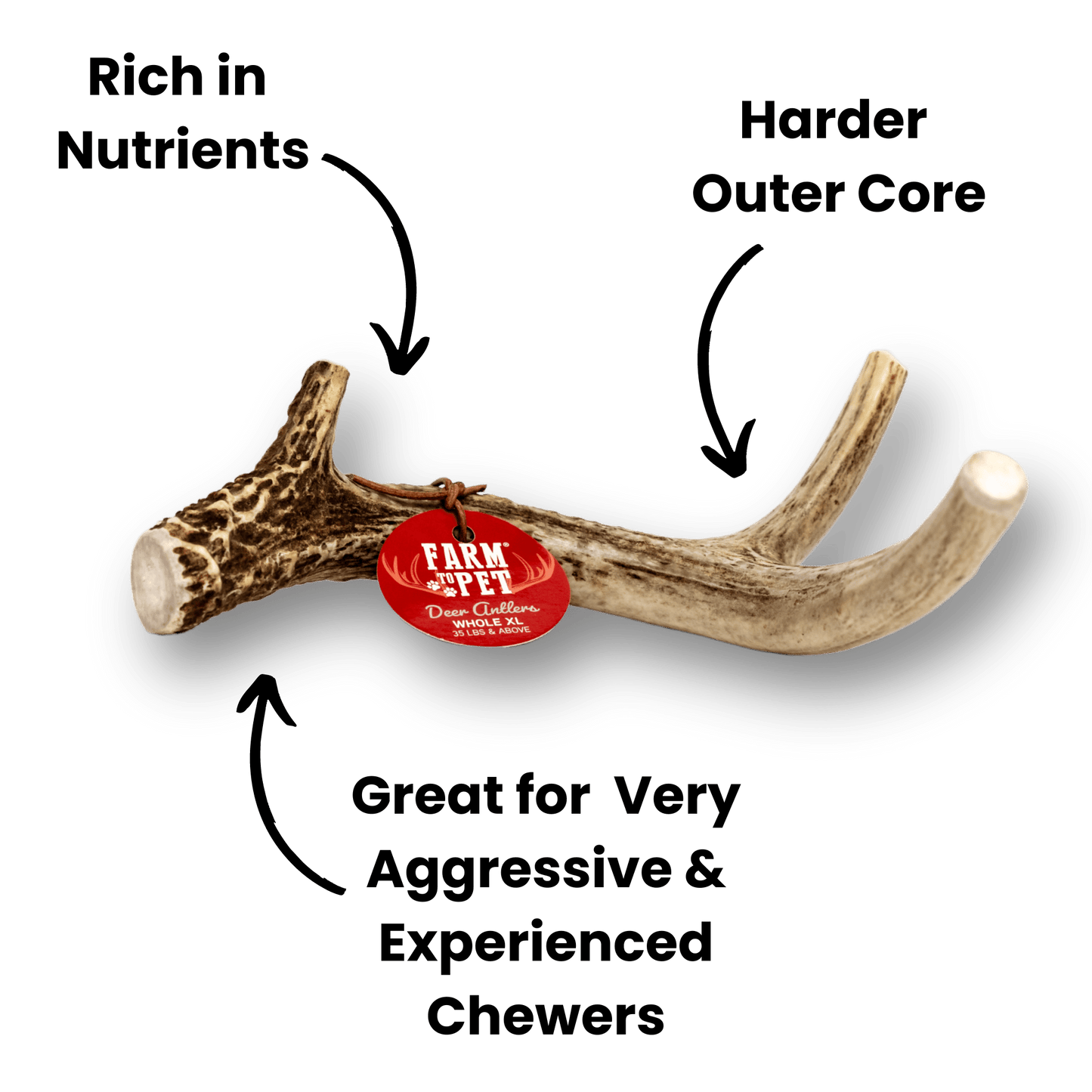 Farm to Pet Deer Antlers for Dogs
