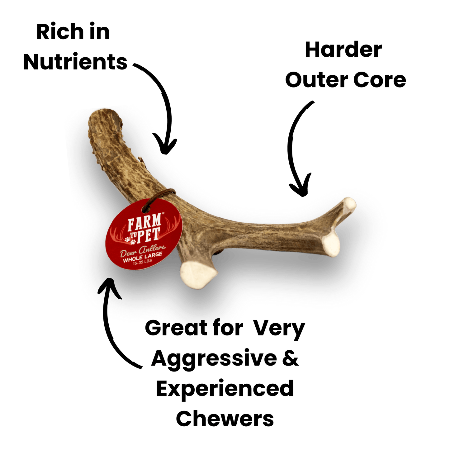 Farm to Pet Deer Antlers for Dogs