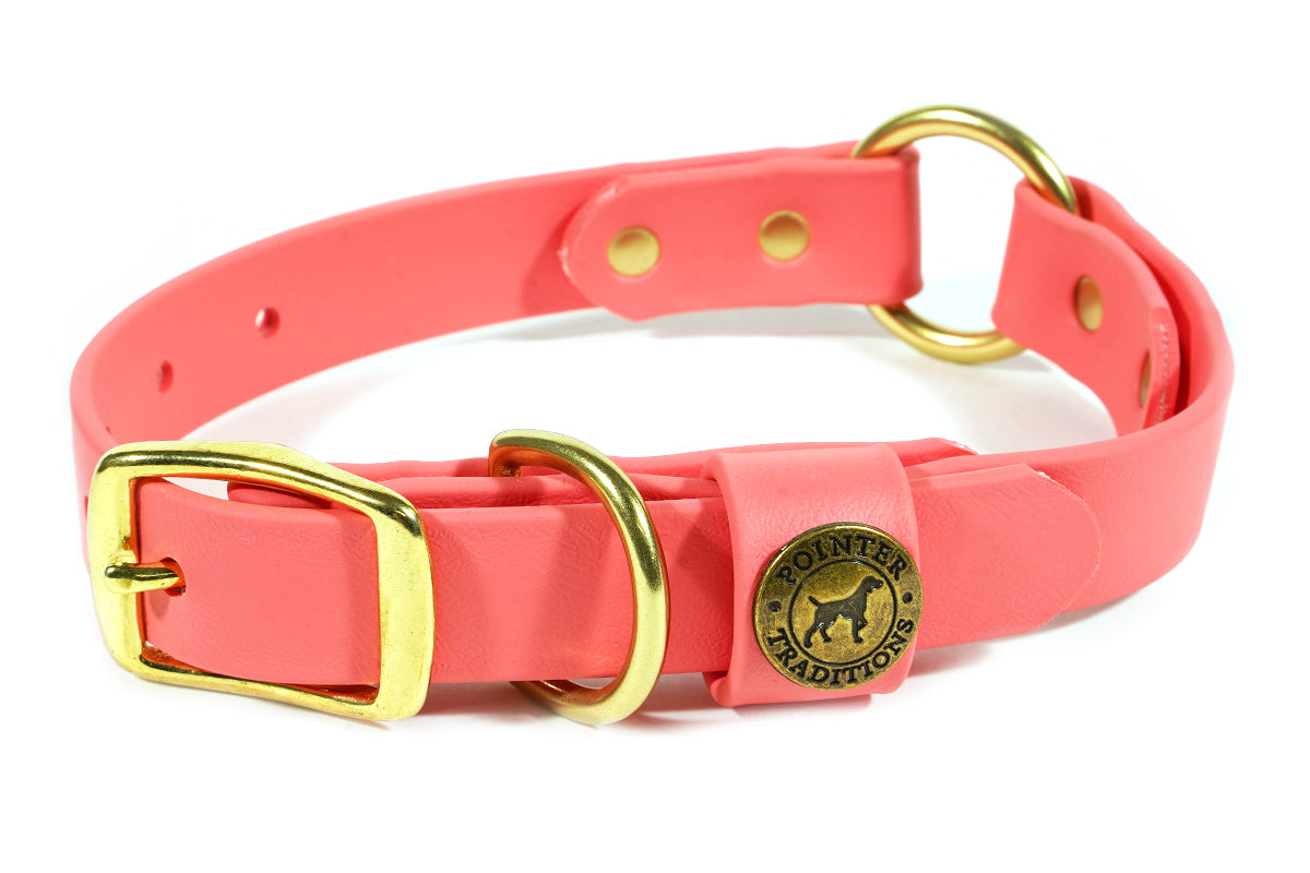 Pointer Traditions Dog Center Ring Collar - Coral