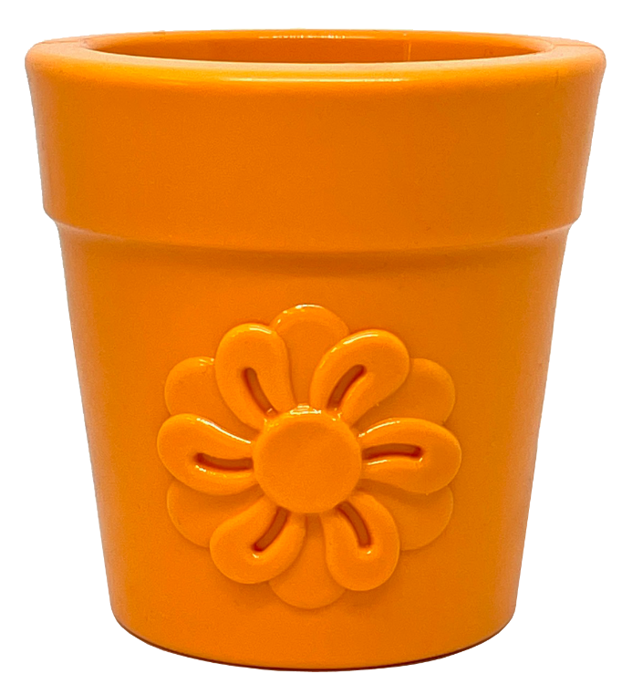 Large Flower Pot Durable PUP-X Rubber eCup Treat Dispenser & Enrichment Toy