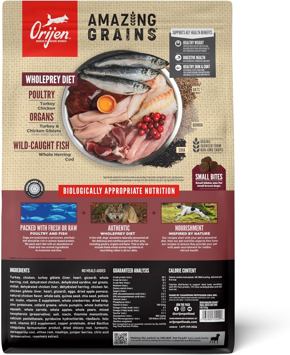 Orijen Amazing Grains Small Breed Dry Dog Food
