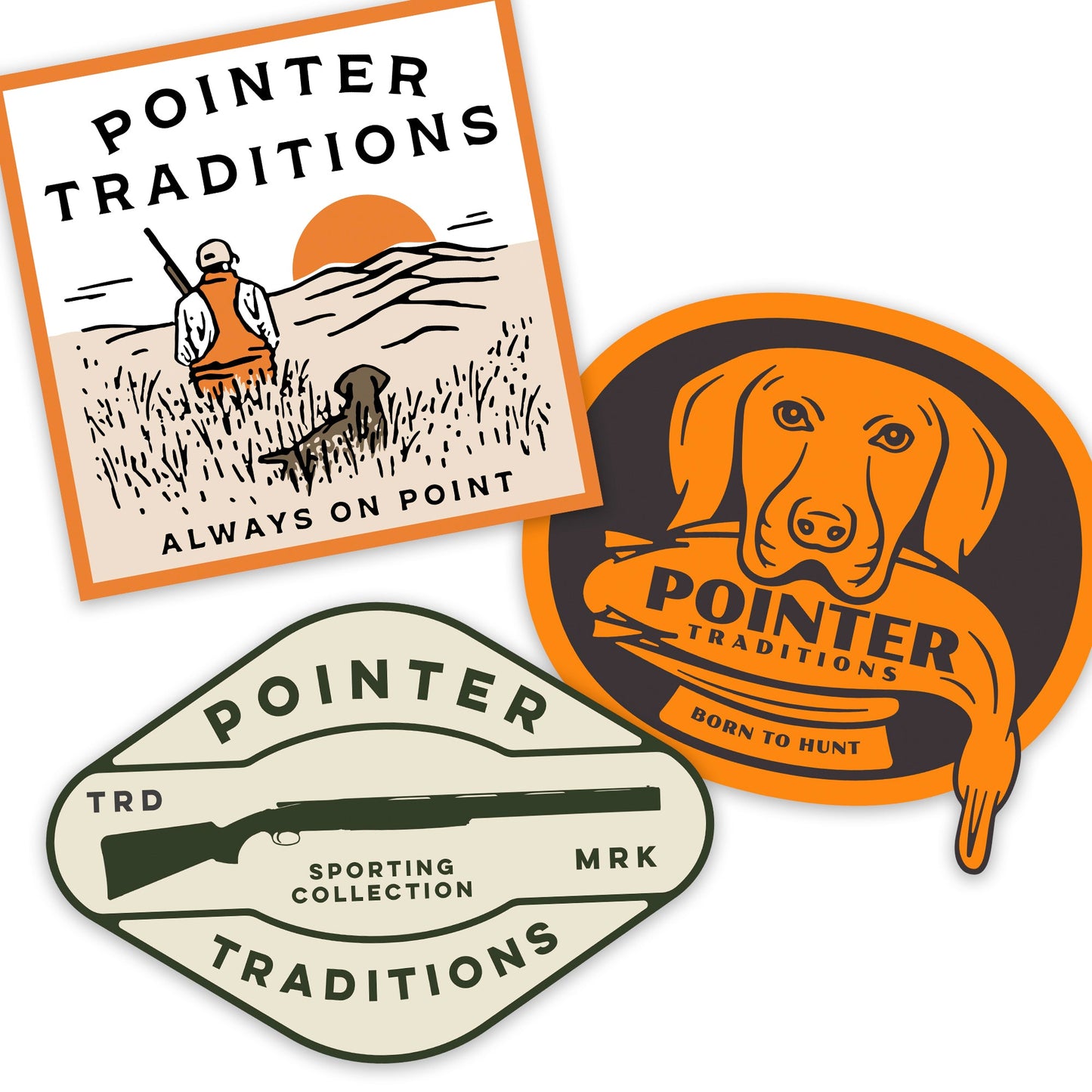 Pointer Traditions Outdoor Sporting Collection Sticker Pack