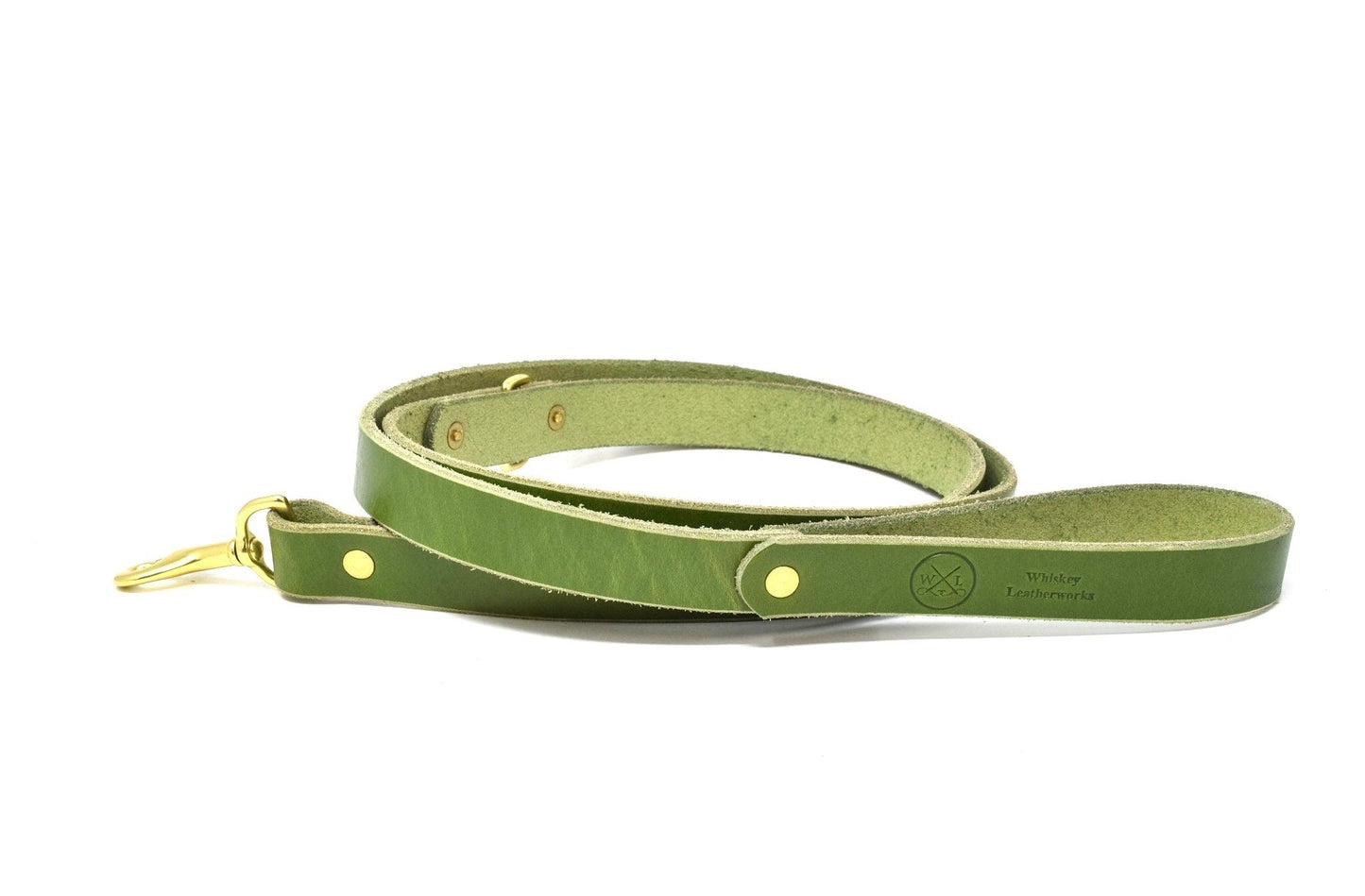 Whiskey Leather Works Full Leather Dog Leash
