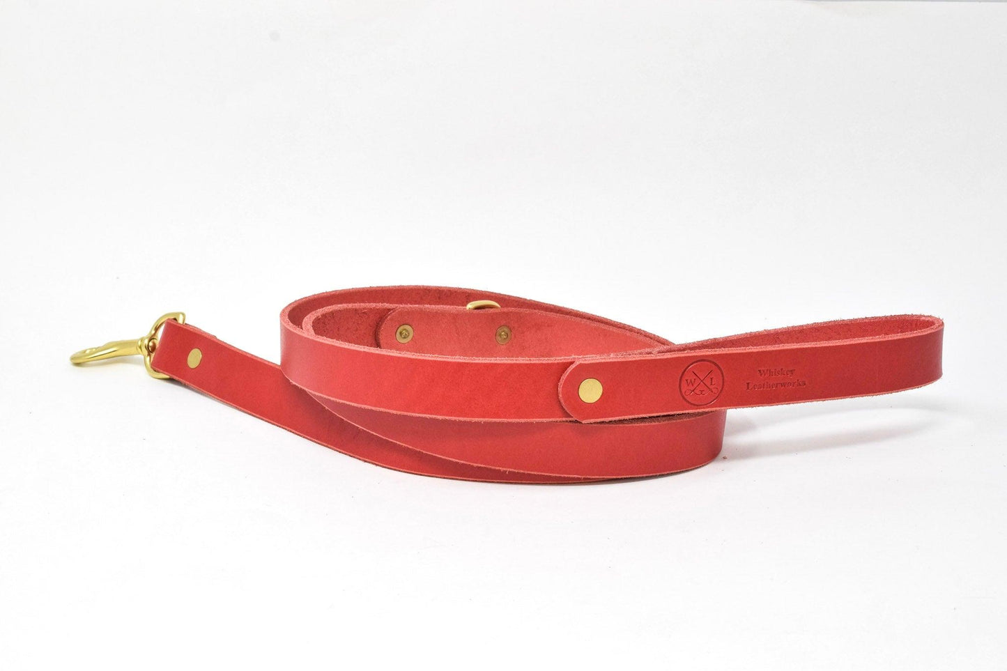 Whiskey Leather Works Full Leather Dog Leash