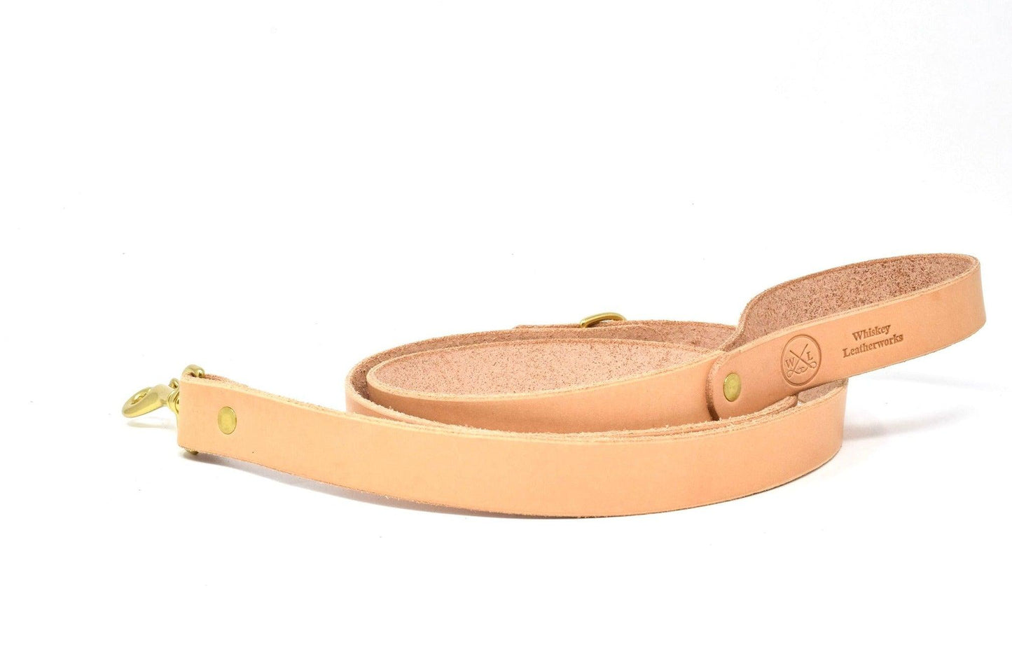 Whiskey Leather Works Full Leather Dog Leash