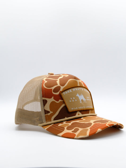 Wild South Apparel Duck Camo Trucker Rope Hat
