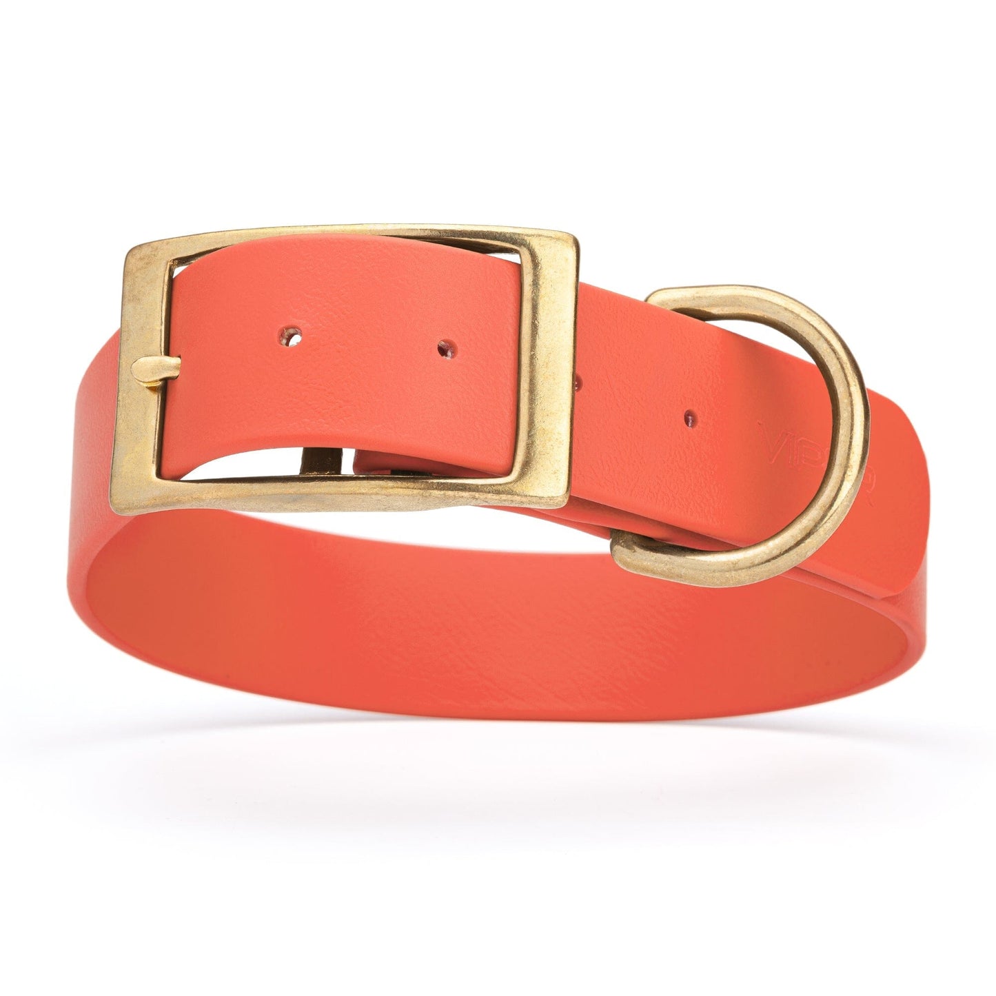 Viper Biothane Waterproof Dog Collar - Brass Hardware - 1.5in Wide, Size L (16 to 20 inches)