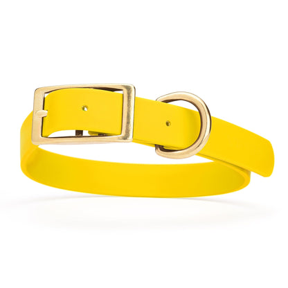 Viper Biothane Waterproof Dog Collar - Brass Hardware - Size XL (22 to 25 inches)