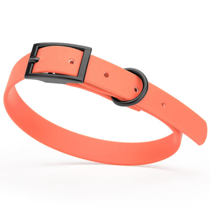 Dogline Biothane Waterproof Dog Collar with Black Hardware - Size S (12 to 15 inches)