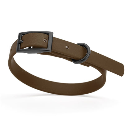 Dogline Biothane Waterproof Dog Collar with Black Hardware - Size XS (9 to 12 inches)