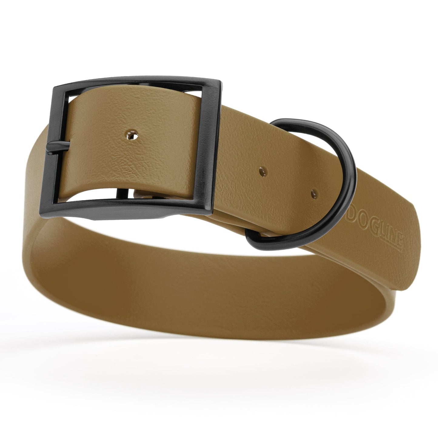 Dogline Biothane Waterproof Dog Collar with Black Hardware -  1.5" Wide, Size XXL (24 to 28 inches)