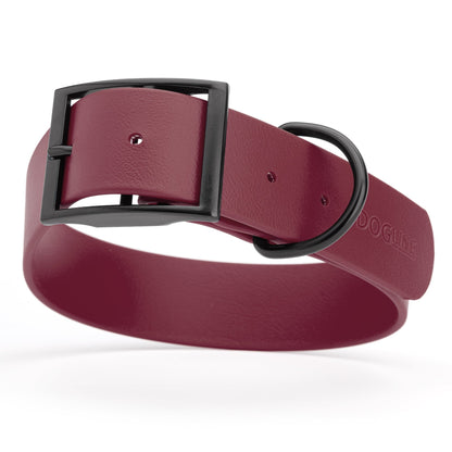 Dogline Biothane Waterproof Dog Collar with Black Hardware -  1.5" Wide, Size XXL (24 to 28 inches)