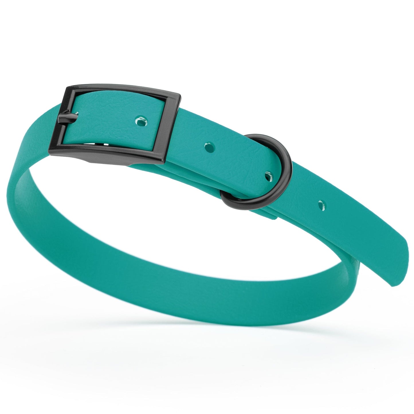 Dogline Biothane Waterproof Dog Collar with Black Hardware - Size S (12 to 15 inches)