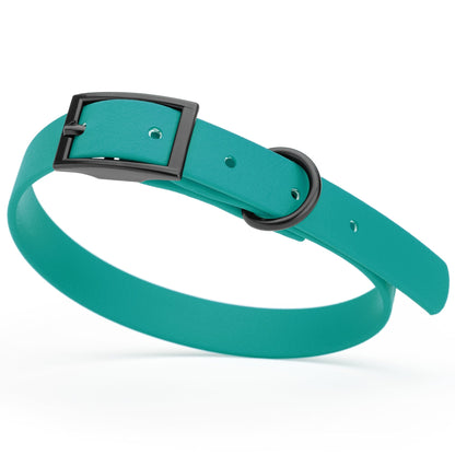 Dogline Biothane Waterproof Dog Collar with Black Hardware - Size S (12 to 15 inches)