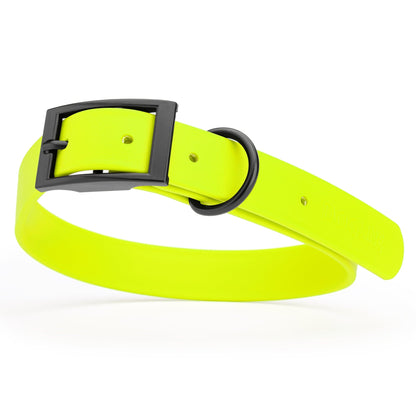 Dogline Biothane Waterproof Dog Collar with Black Hardware - Size L (18 to 22 inches)