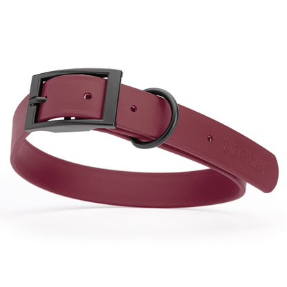 Dogline Biothane Waterproof Dog Collar with Black Hardware - Size L (18 to 22 inches)