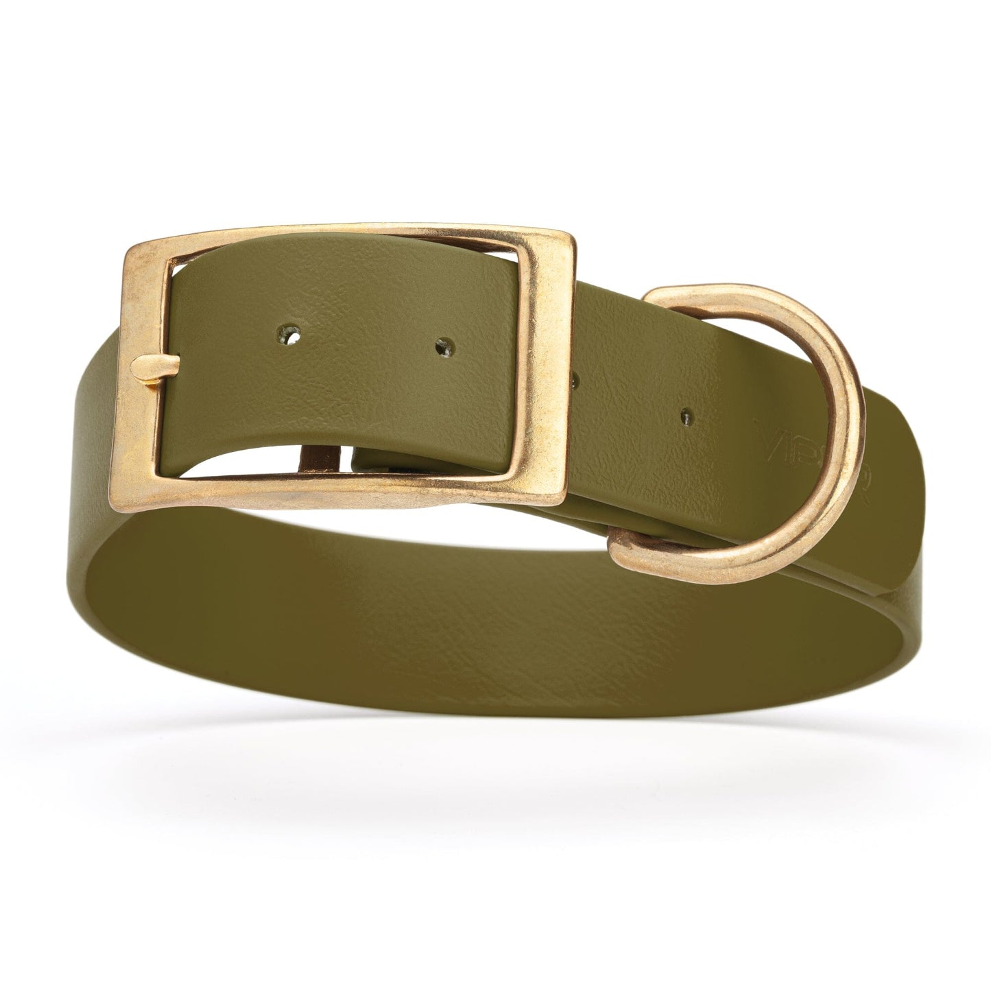Viper Biothane Waterproof Dog Collar - Brass Hardware - 1.5in Wide, Size XL (20 to 24 inches)