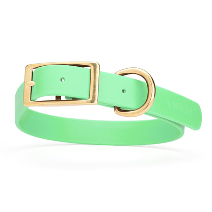Viper Biothane Waterproof Dog Collar - Brass Hardware - Size XL (22" - 25")