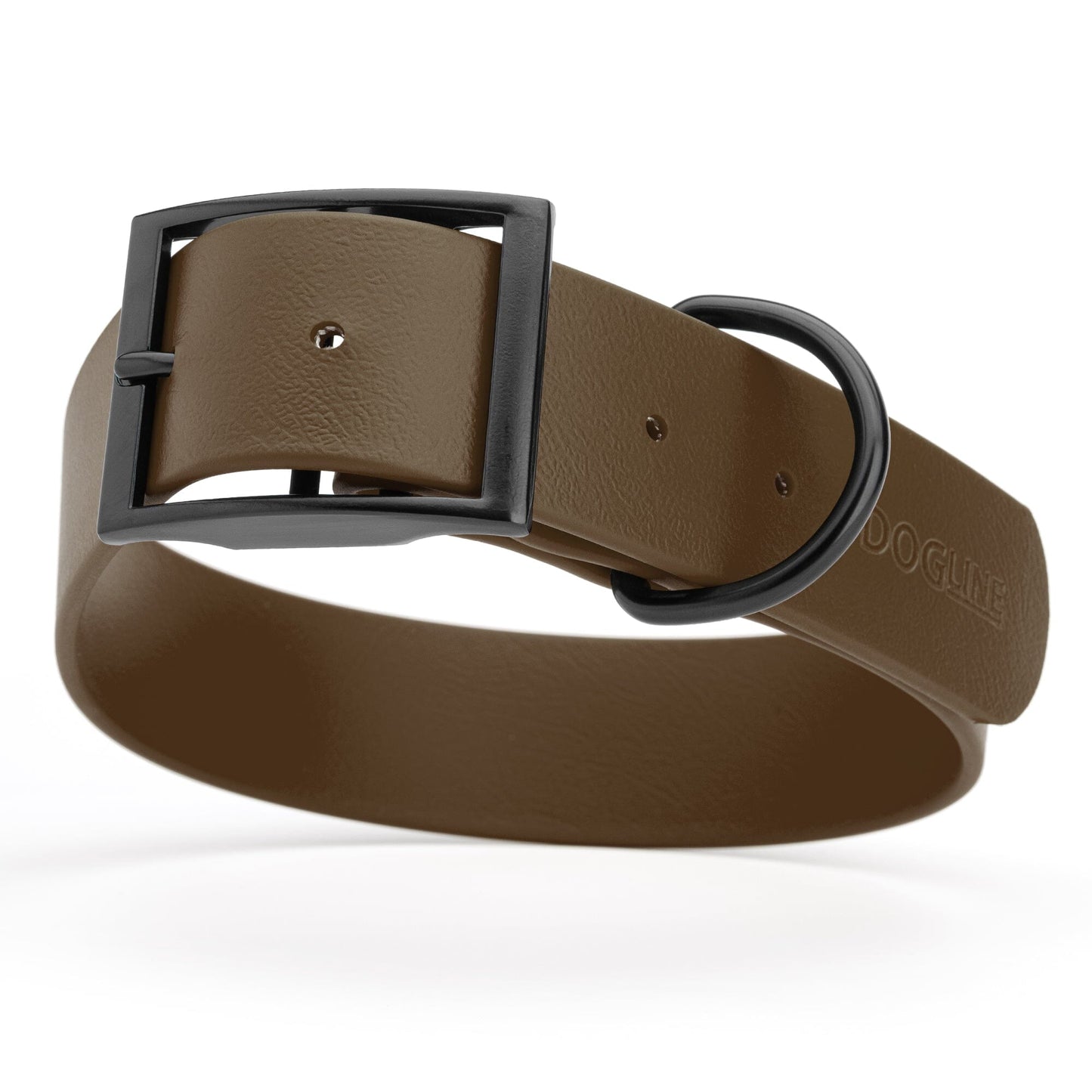 Dogline Biothane Waterproof Dog Collar with Black Hardware -  1.5" Wide, Size XXL (24 to 28 inches)