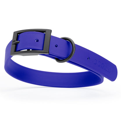 Dogline Biothane Waterproof Dog Collar with Black Hardware - Size XL (22 to 25 inches)