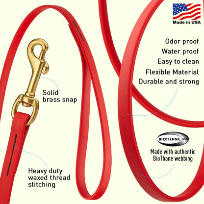 Viper Biothane Long Line 10 ft Lead with Brass Hardware