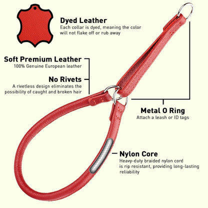 Soft Leather Round Martingale Collar