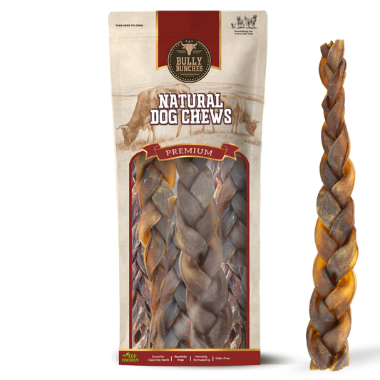 Bully Bunches 10-12 Inch Small Braided Collagen Stick